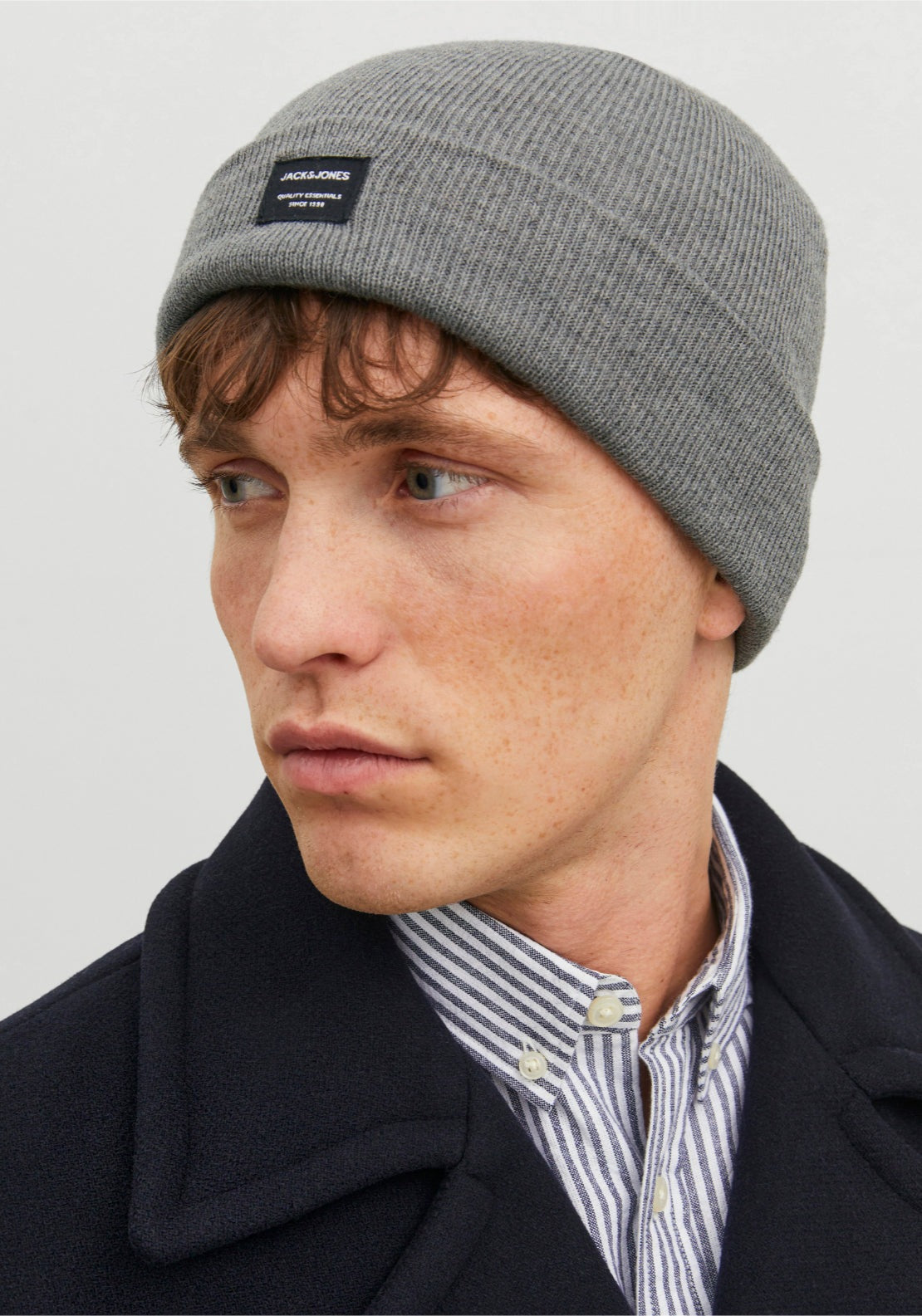 Jack & Jones Beanie - Grey 1 Shaws Department Stores