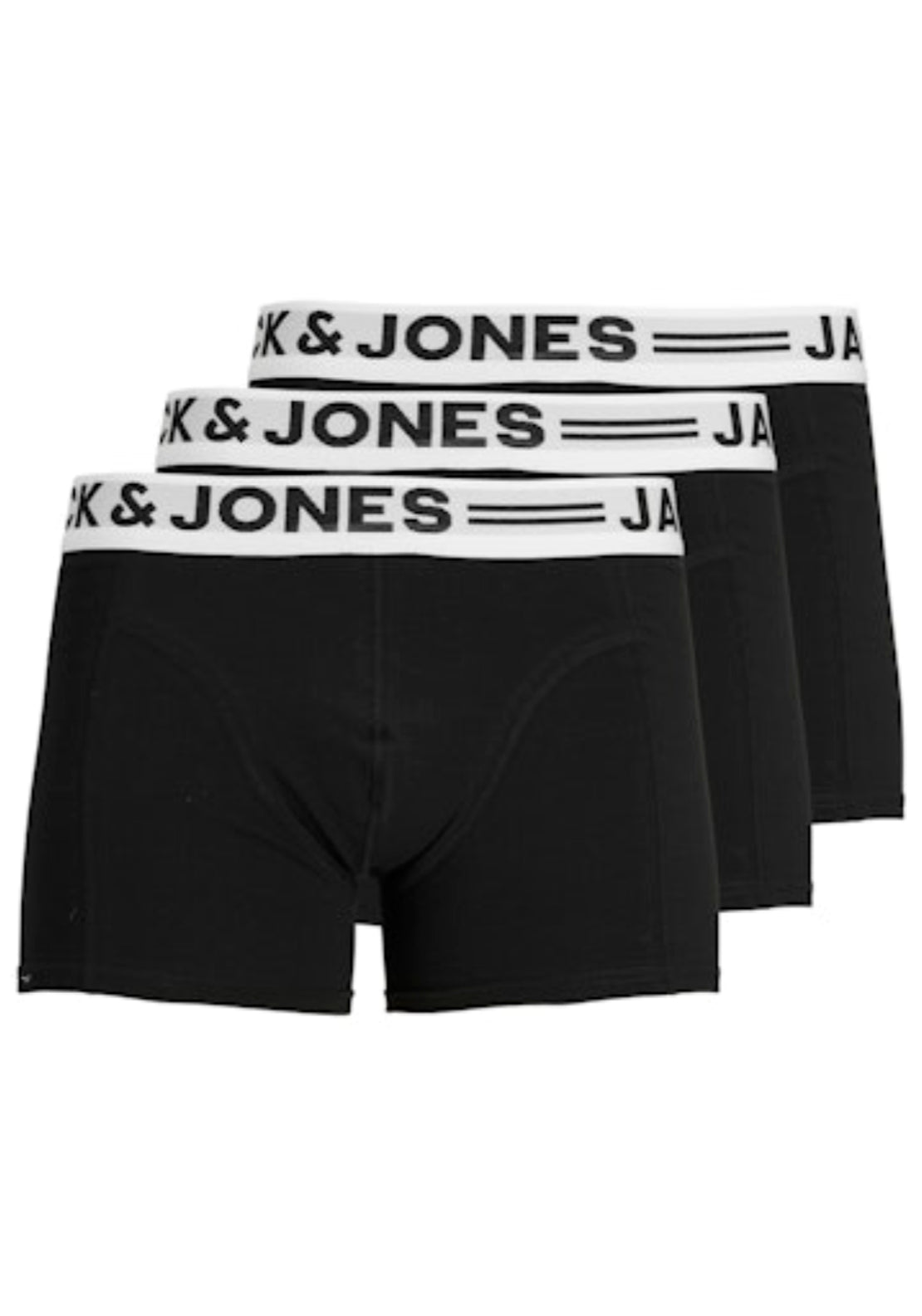 Jack & Jones 3 Pack Trunks - Black 1 Shaws Department Stores