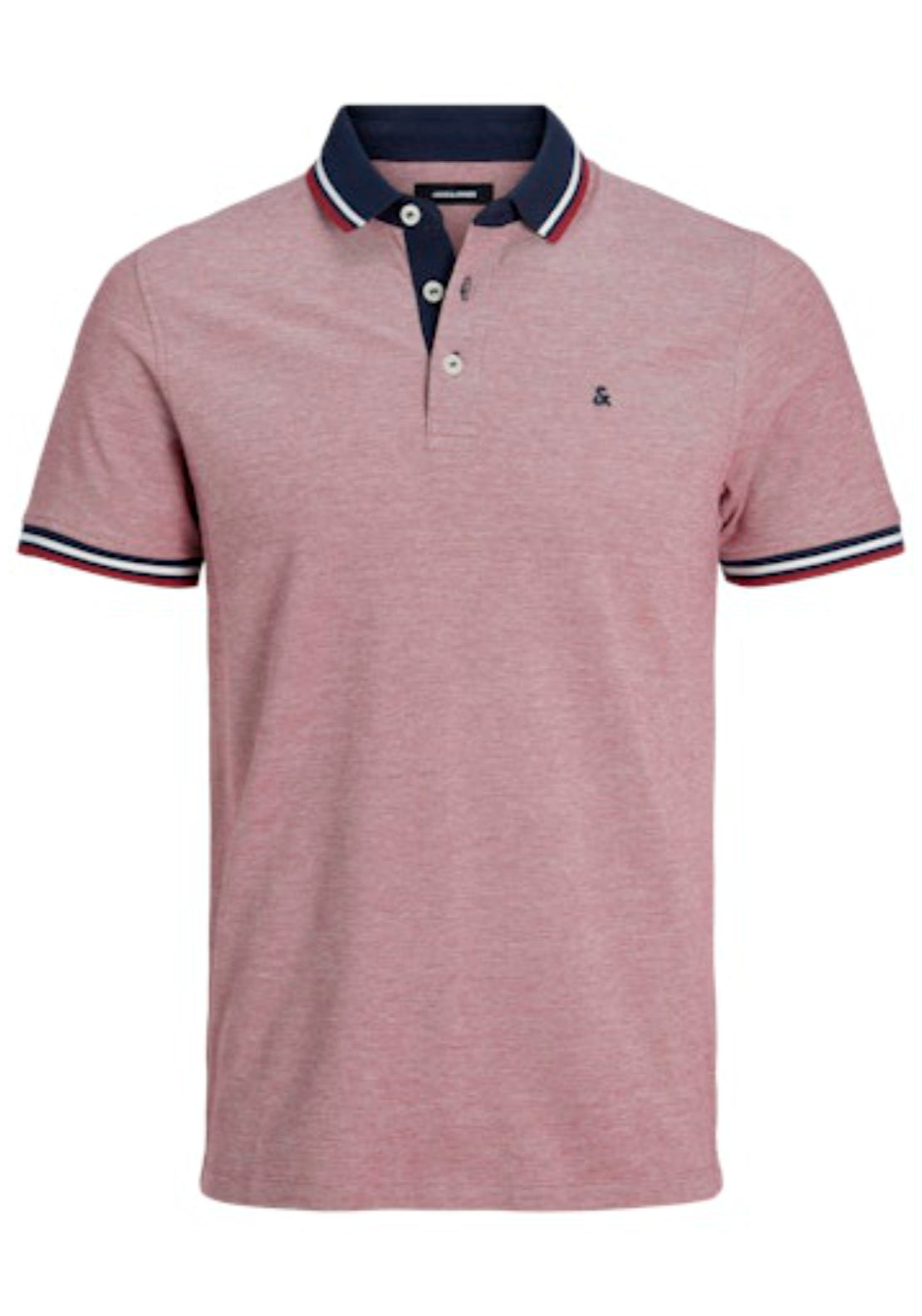 Jack & Jones Essential Short Sleeve Polo Shirt - Red 7 Shaws Department Stores