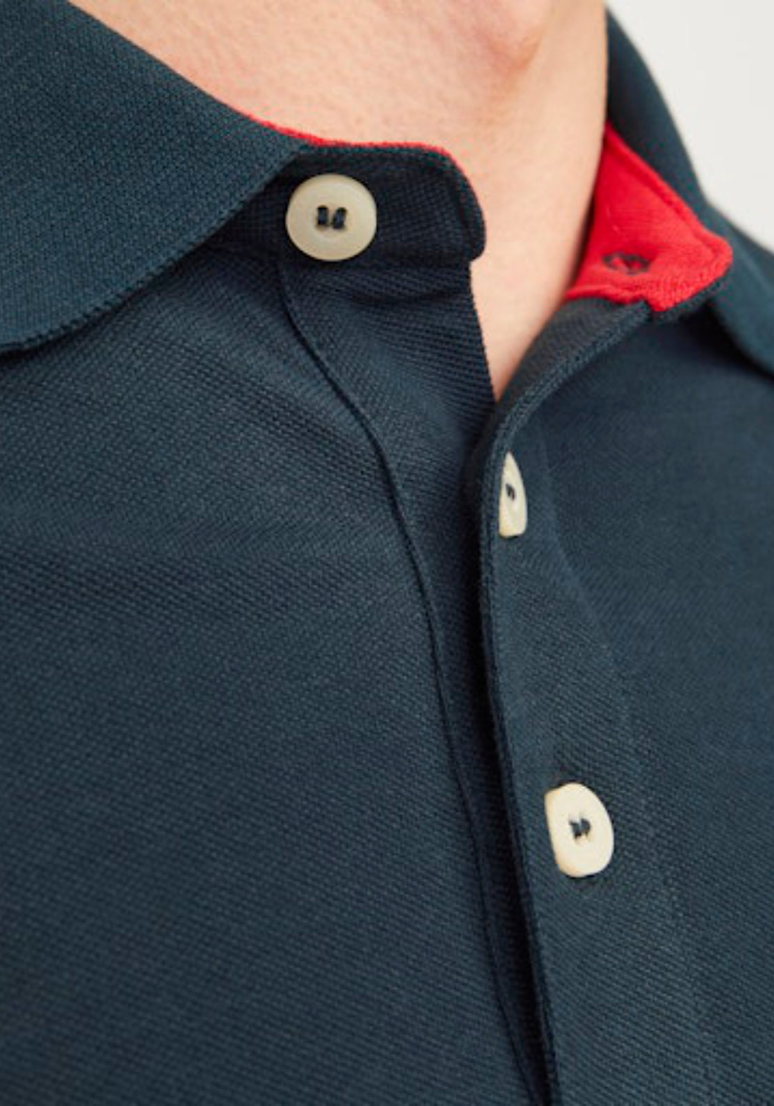 Jack & Jones Essential Short Sleeve Polo Shirt - Blue 3 Shaws Department Stores