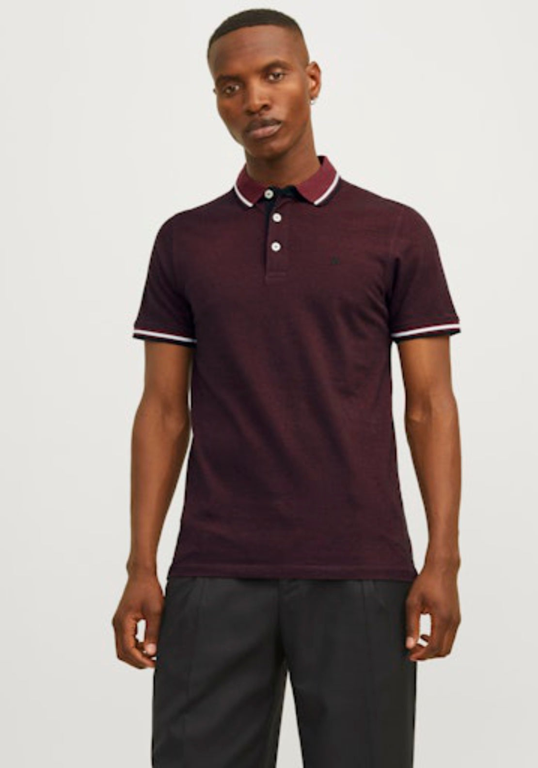 Jack & Jones Essential Short Sleeve Polo Shirt - Port Royale 1 Shaws Department Stores
