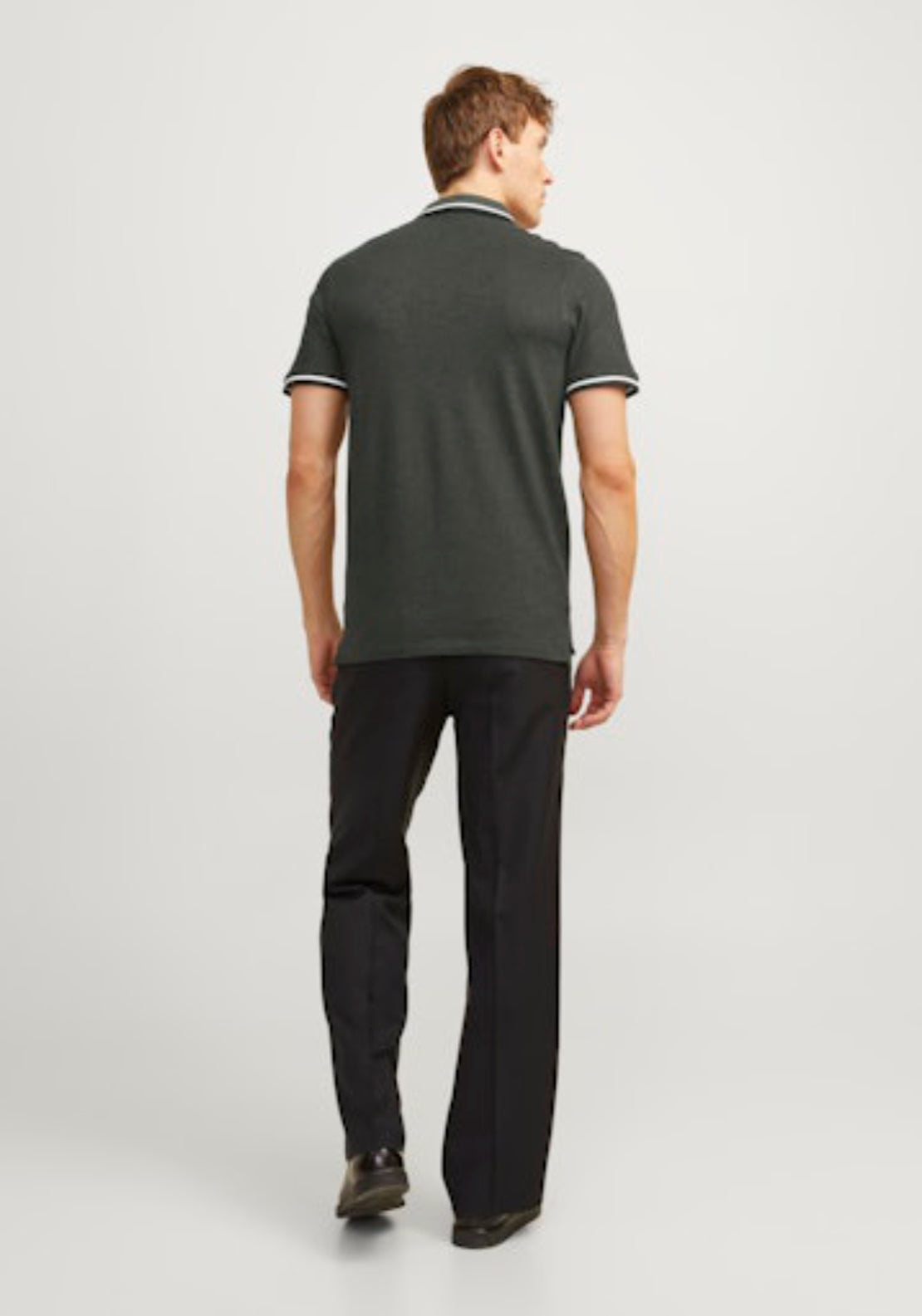 Jack & Jones Essential Short Sleeve Polo Shirt - Turbulence 2 Shaws Department Stores