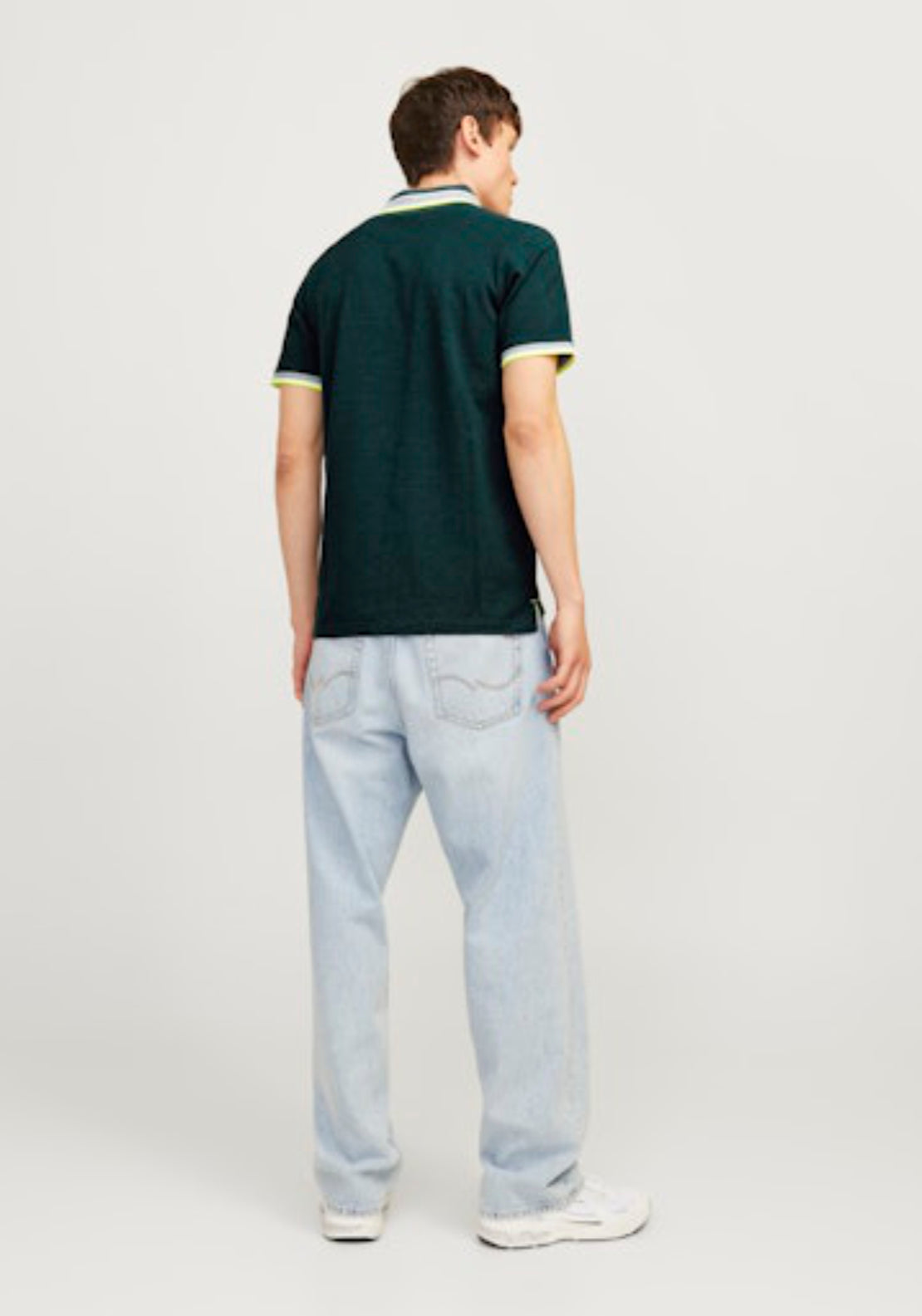 Jack & Jones Essential Short Sleeve Polo Shirt - Blue 2 Shaws Department Stores
