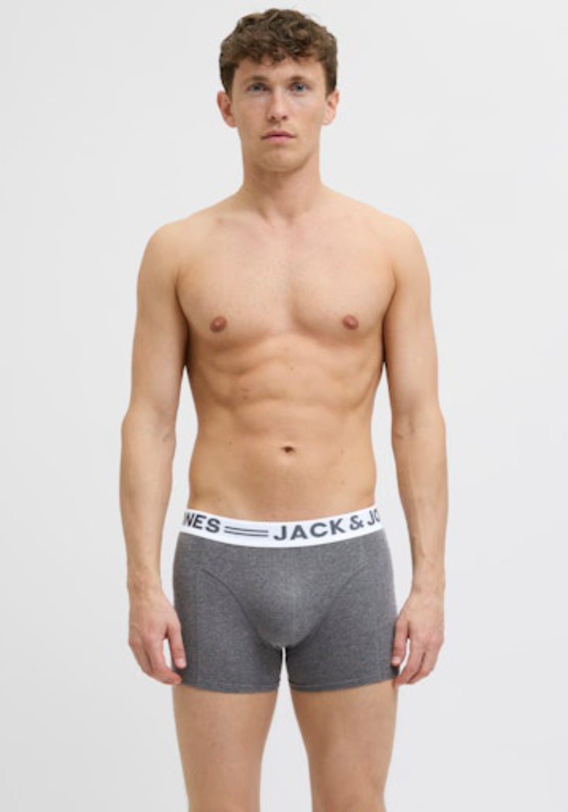 Jack & Jones 3 Pack Trunks - Grey 2 Shaws Department Stores