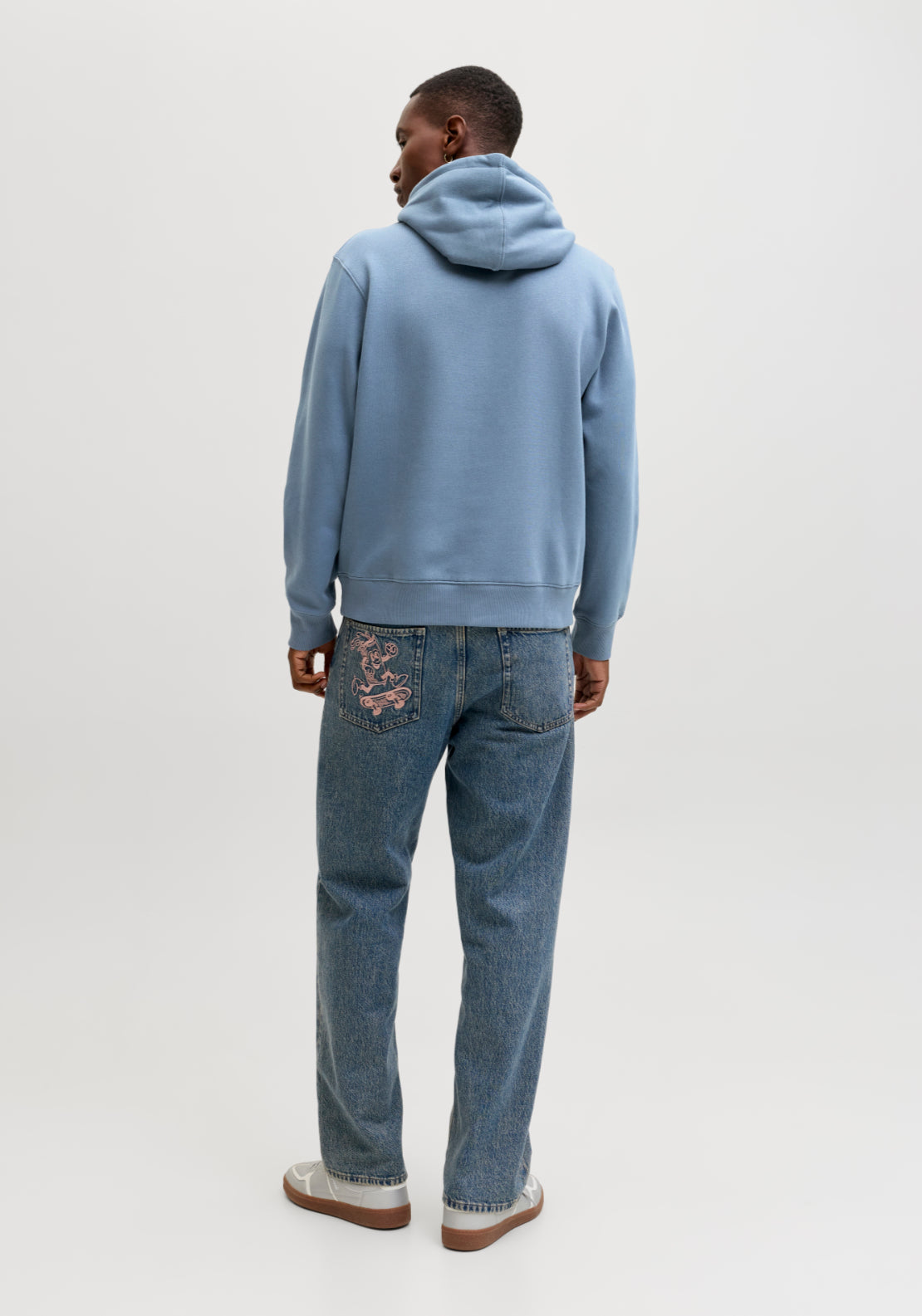 Jack & Jones Logo Hoodie - Blue Mirage 2 Shaws Department Stores