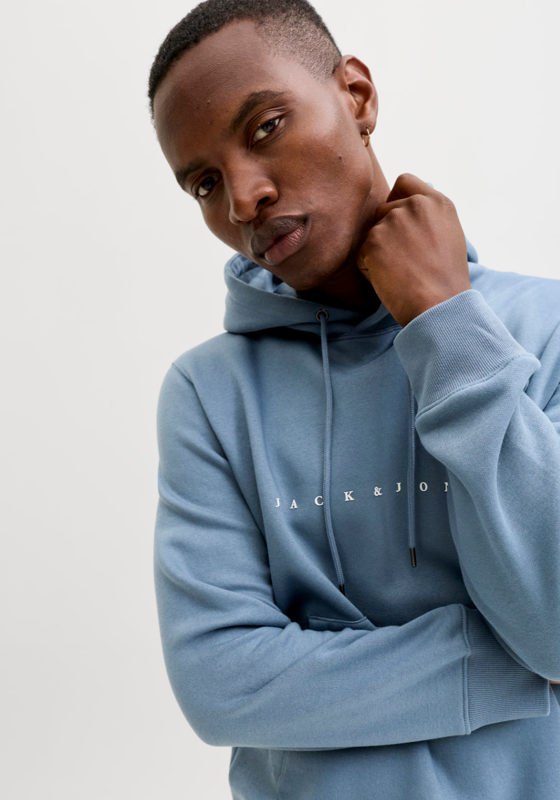 Jack & Jones Logo Hoodie - Blue Mirage 3 Shaws Department Stores