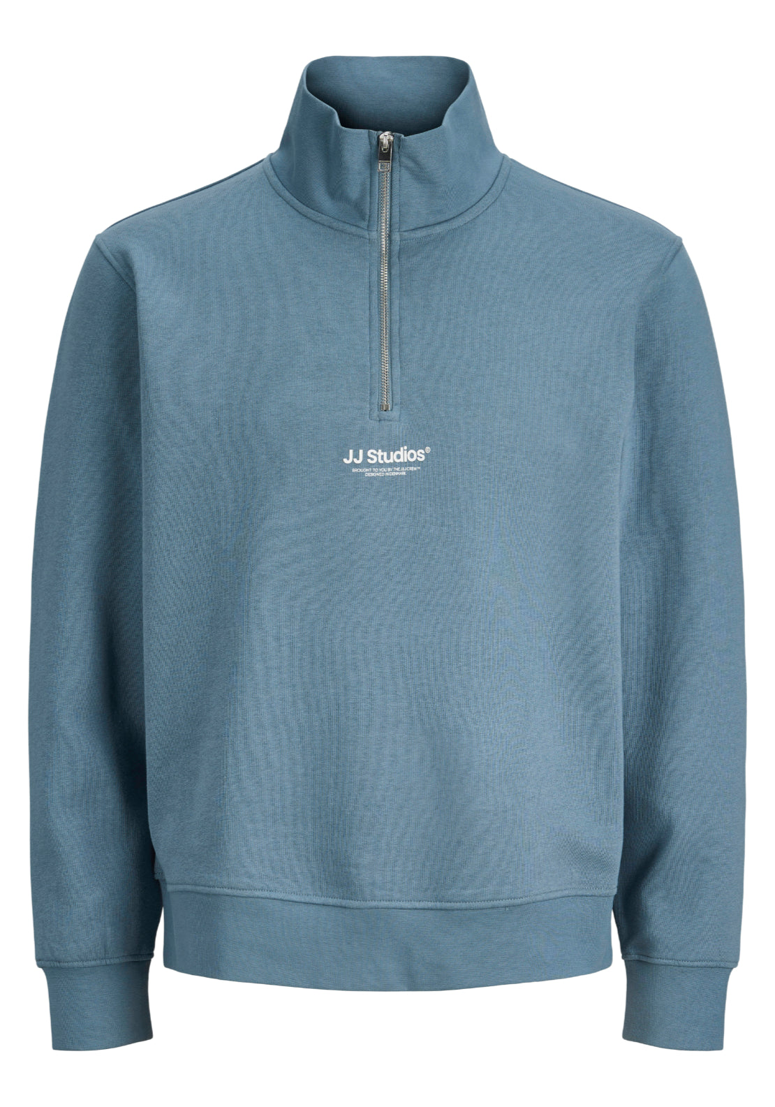 Jack & Jones Printed Half Zip Sweatshirt - Blue 7 Shaws Department Stores