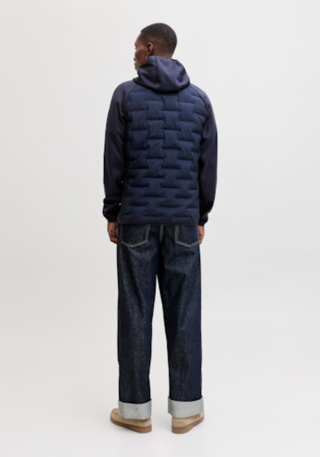 Jack & Jones Hybrid Style Jacket - Blue 2 Shaws Department Stores