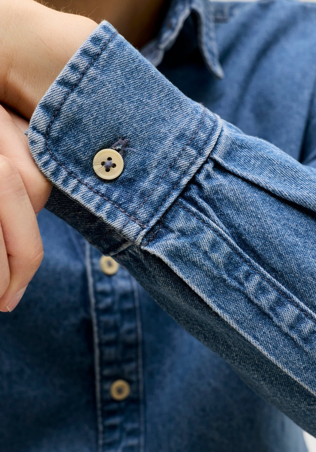 Jack & Jones Slim Fit Denim Shirt - Blue 4 Shaws Department Stores