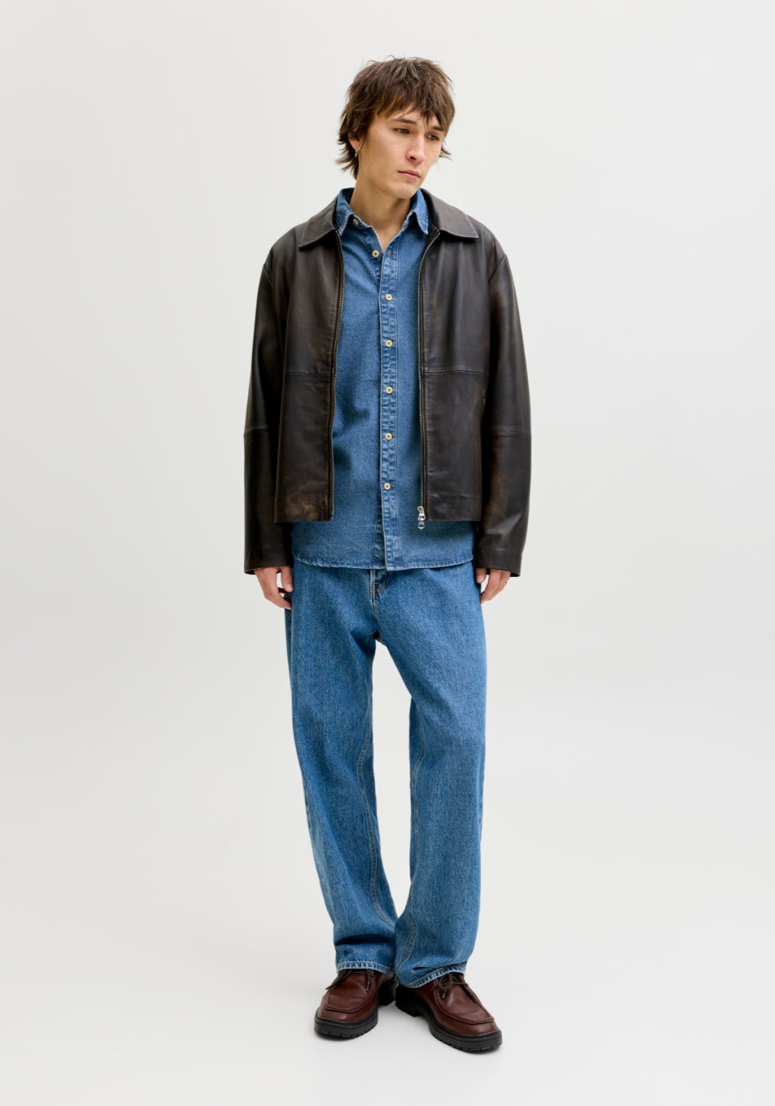 Jack & Jones Slim Fit Denim Shirt - Blue 6 Shaws Department Stores
