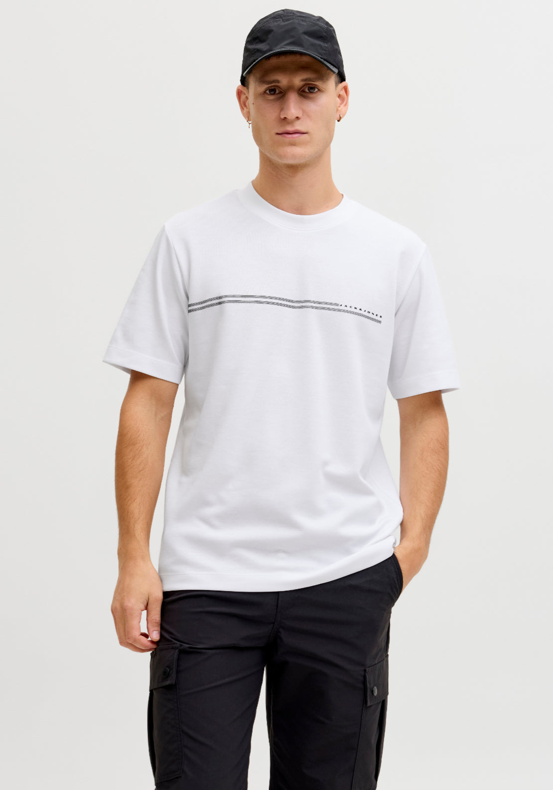 Jack & Jones Short Sleeve T-Shirt - White 1 Shaws Department Stores