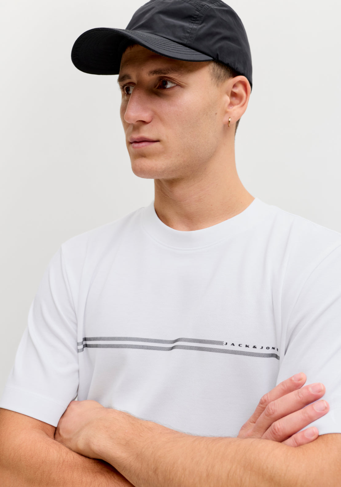 Jack & Jones Short Sleeve T-Shirt - White 3 Shaws Department Stores