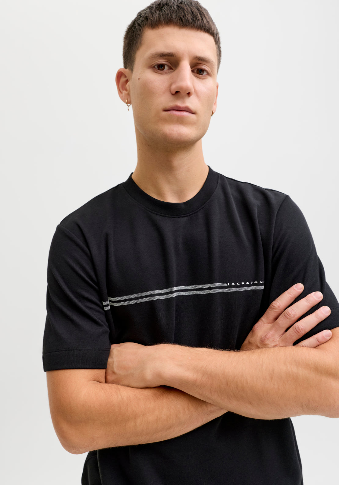 Jack & Jones Short Sleeve T-Shirt - Black 3 Shaws Department Stores
