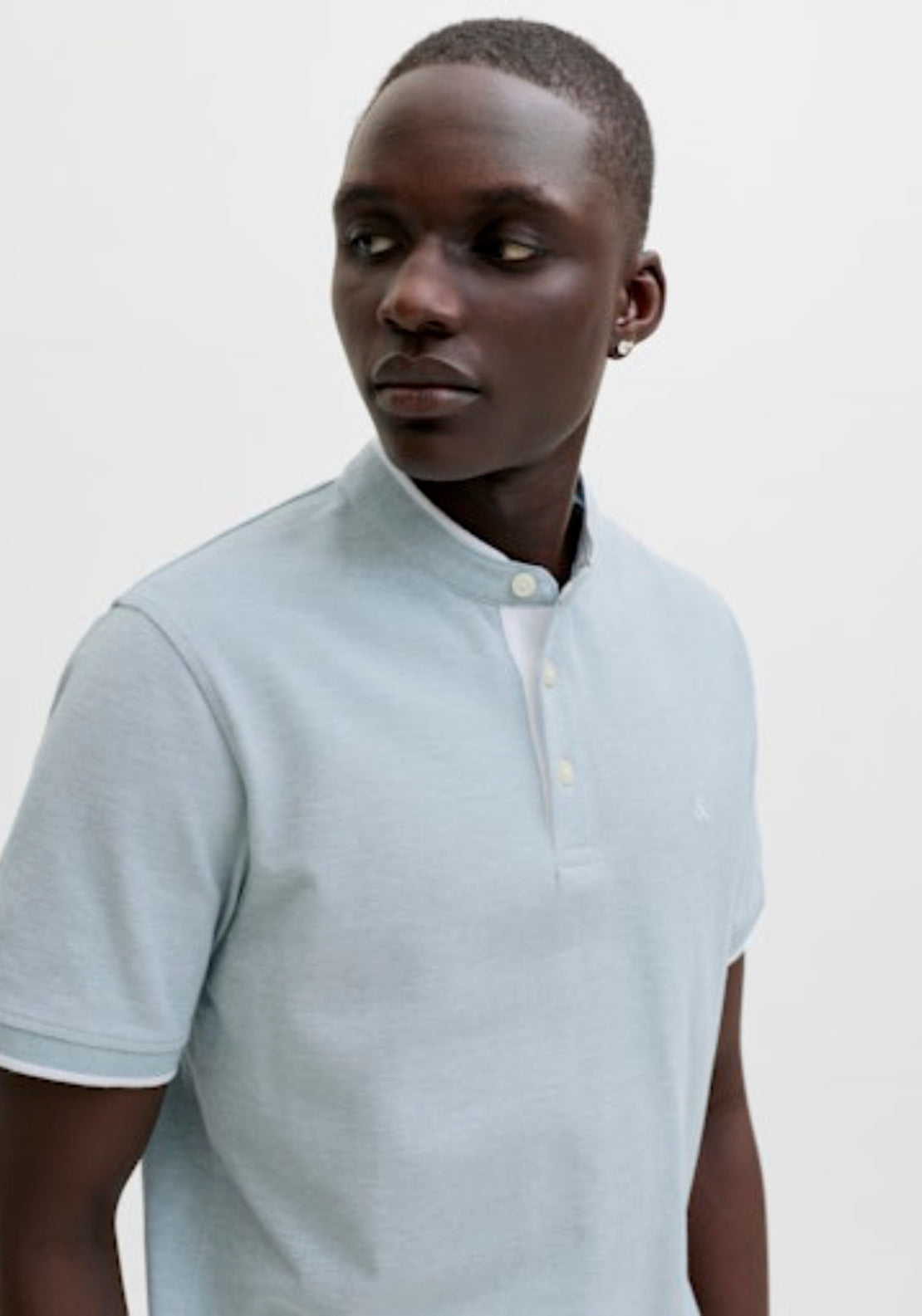 Jack & Jones Casual Plain Polo Shirt - Blue 3 Shaws Department Stores