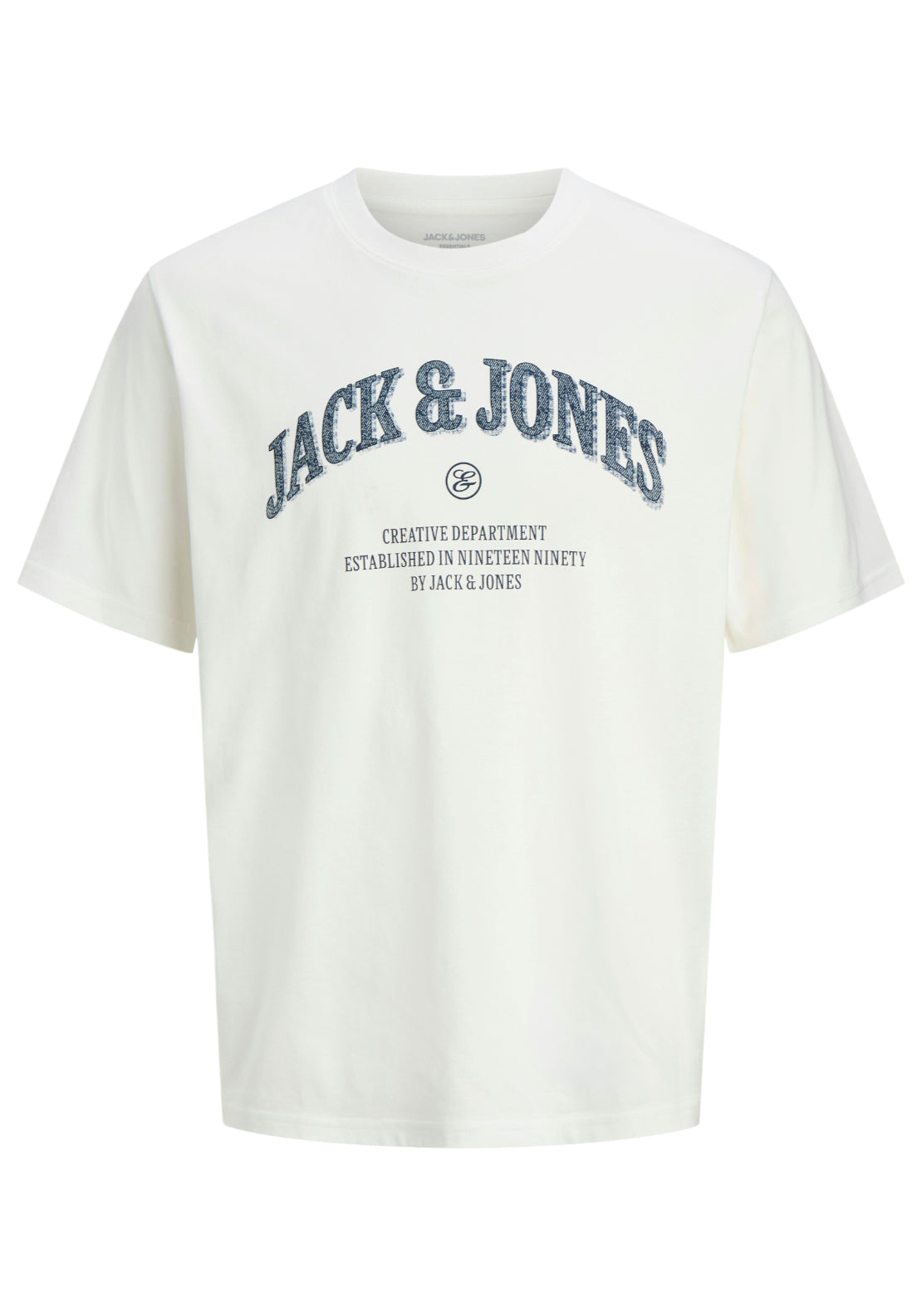 Jack & Jones Short Sleeve T-Shirt - Clouddancer 7 Shaws Department Stores