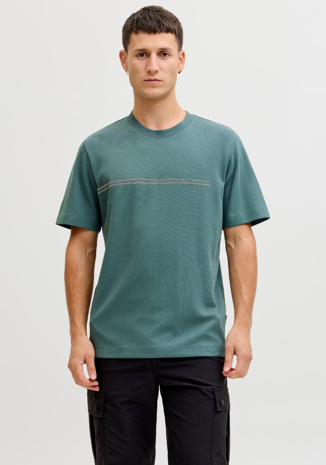 Jack & Jones Short Sleeve T-Shirt - North Atlantic 1 Shaws Department Stores