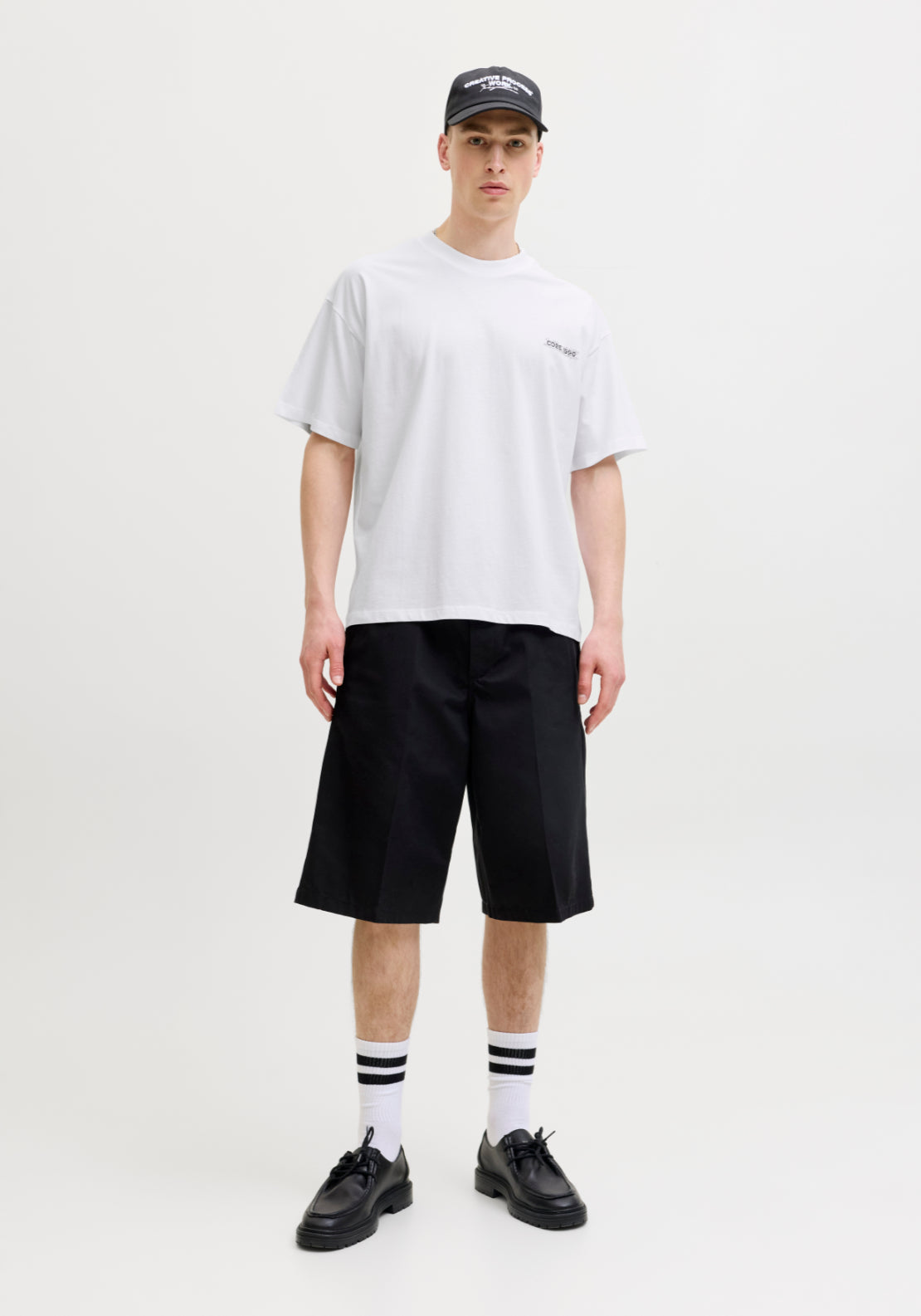 Jack & Jones Short Sleeve Script Back Print Tee - White 6 Shaws Department Stores