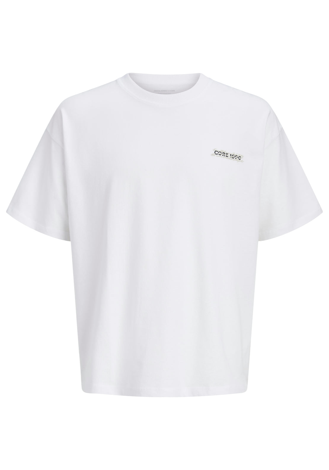 Jack & Jones Short Sleeve Script Back Print Tee - White 7 Shaws Department Stores