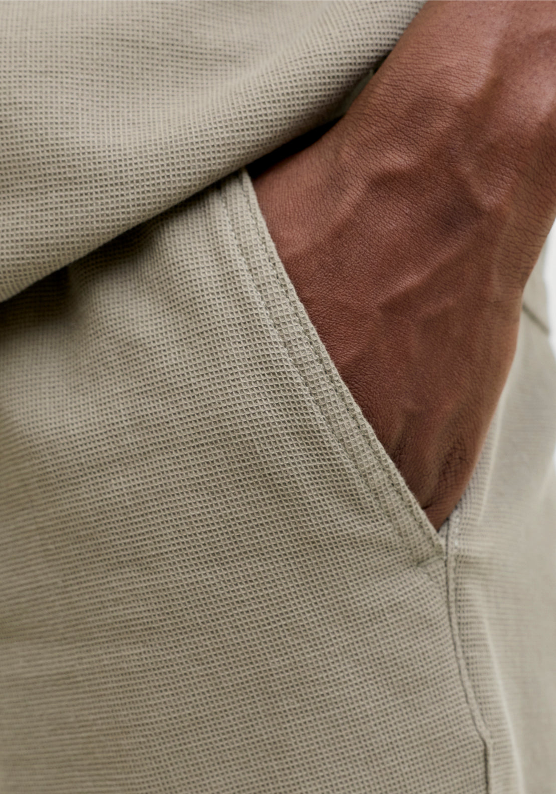 Jack & Jones Waffle Resort Shorts - Vetiver 4 Shaws Department Stores