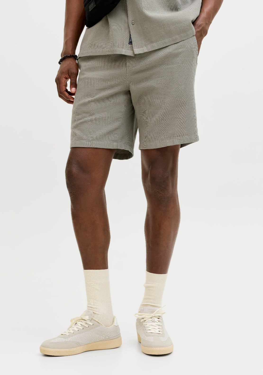 Jack & Jones Waffle Resort Shorts - Vetiver 1 Shaws Department Stores