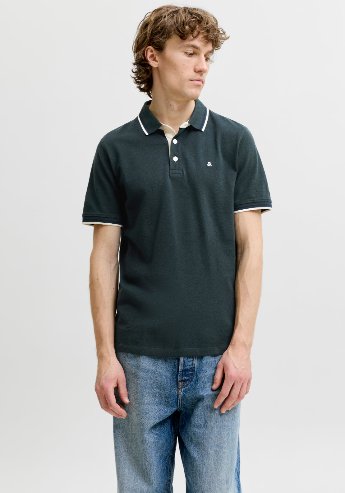 Jack & Jones Paulos Short Sleeve Polo - Scarab Play 1 Shaws Department Stores