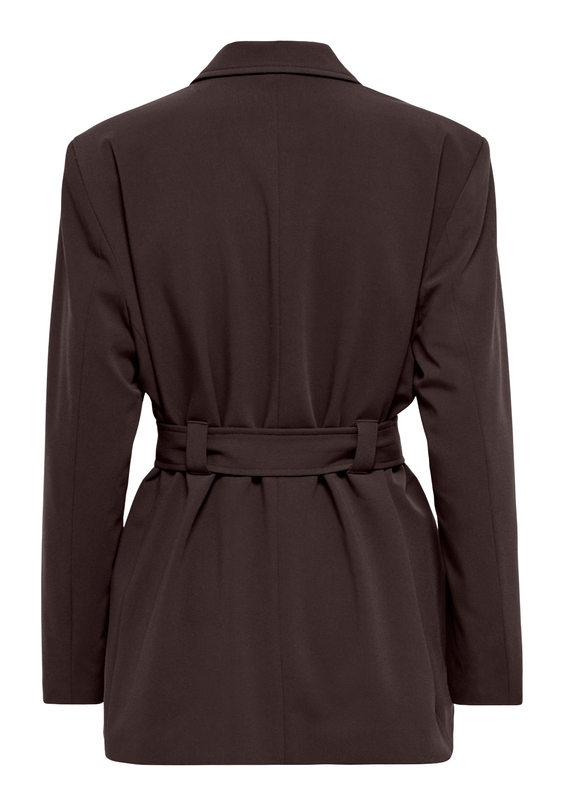 Jdy Miso Long Sleeve Belt Blazer - Chocolate Plum 2 Shaws Department Stores