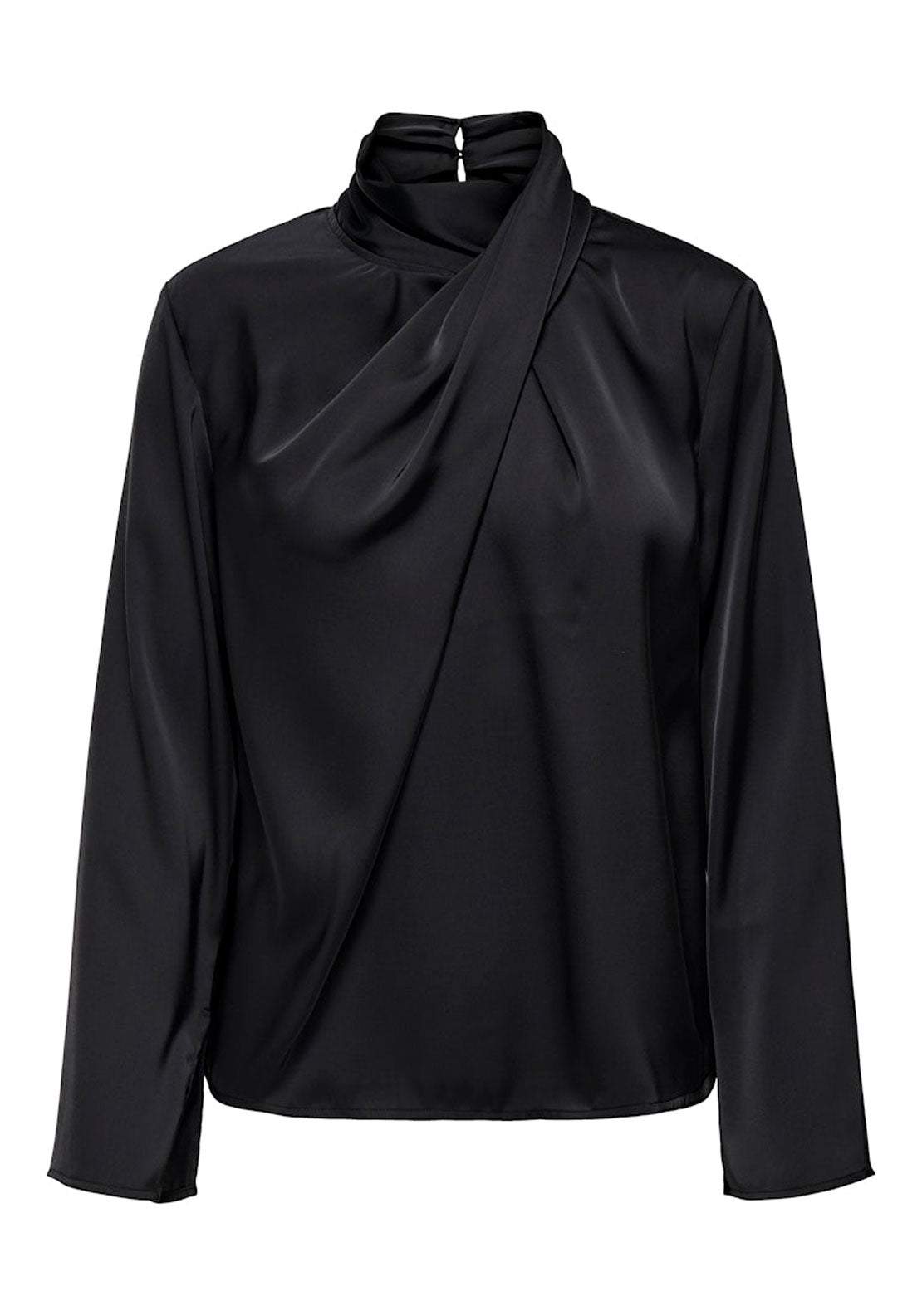 Jdy Long Sleeve High Neck Top - Black 1 Shaws Department Stores