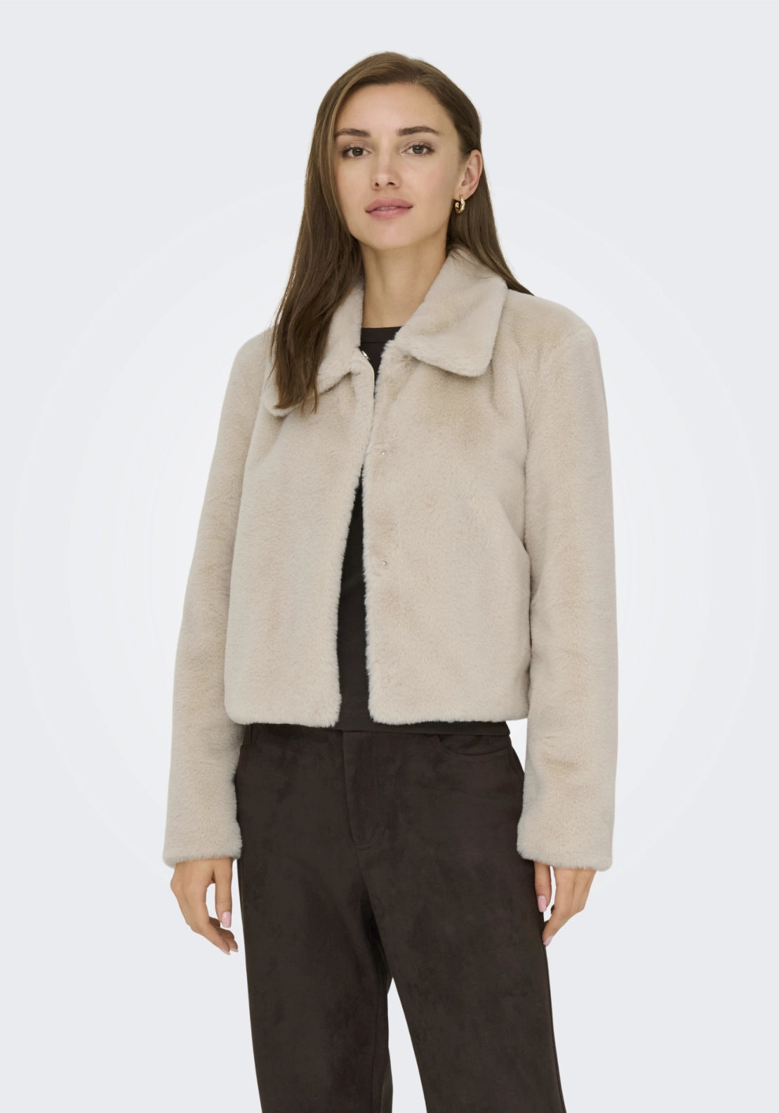 Macy Faux Fur Jacket - Moonbeam