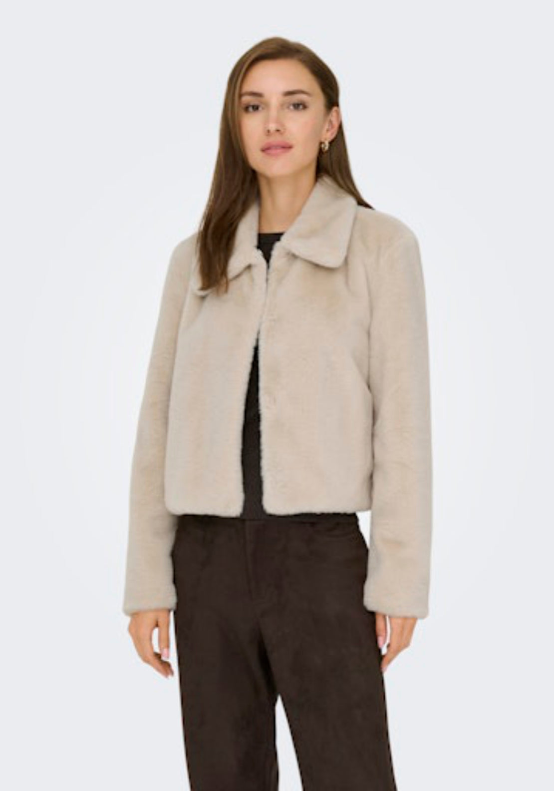 Macy Faux Fur Jacket - Moonbeam