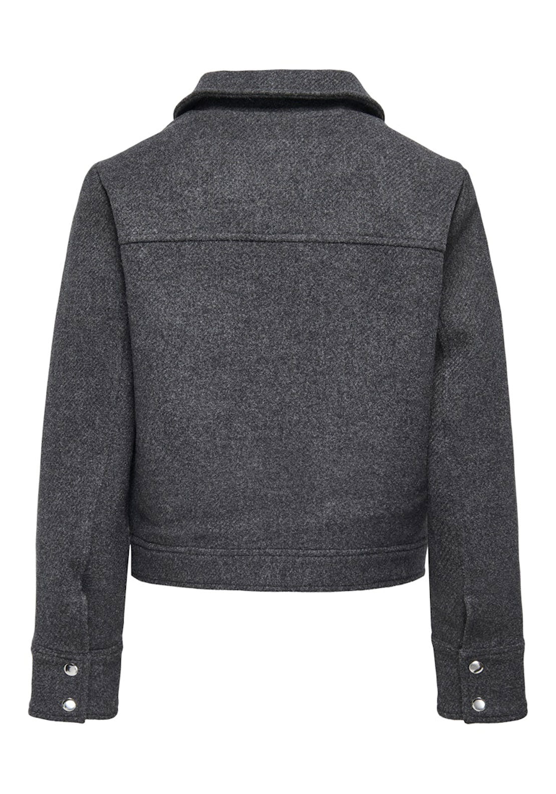 Jdy Short Zip Jacket - Black / Grey 2 Shaws Department Stores