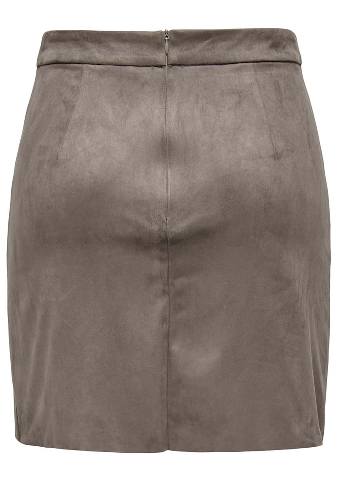 Jdy Faux Suede Mini Skirt - Morel 2 Shaws Department Stores