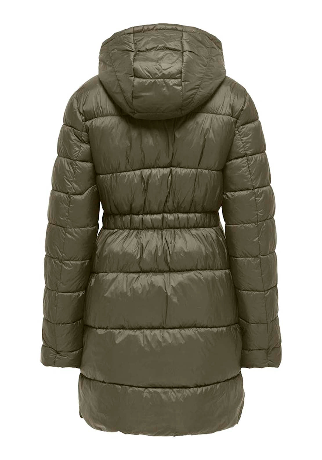 Jdy Long Padded Jacket - Green 2 Shaws Department Stores