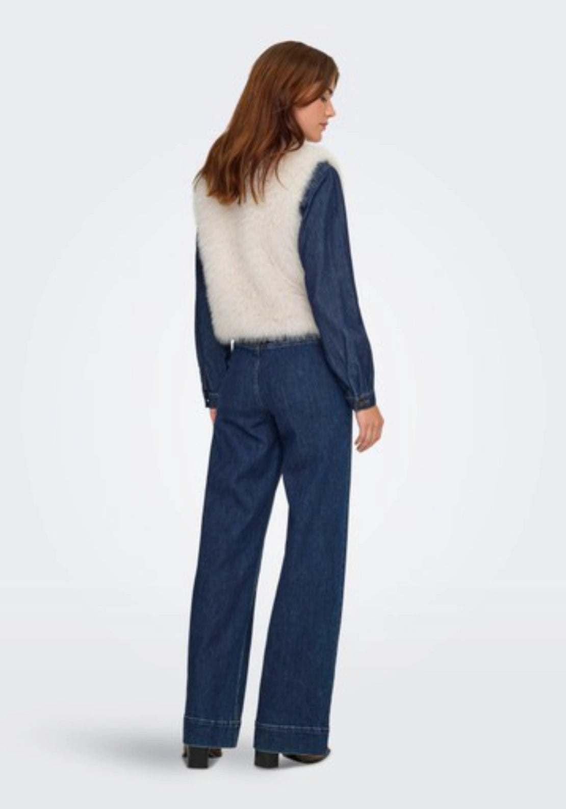 Ora Faux Fur Waistcoat - Birch