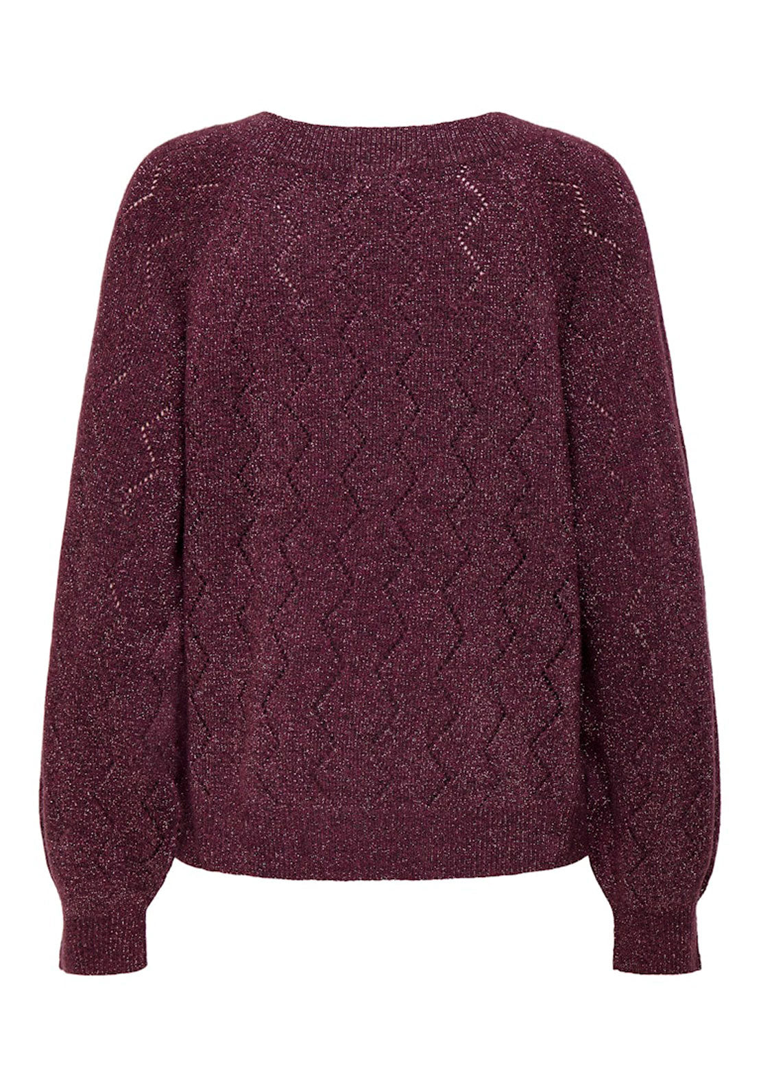 Jdy Long Sleeve V Neck Jumper - Fig W. Dtm Lurex 7 Shaws Department Stores