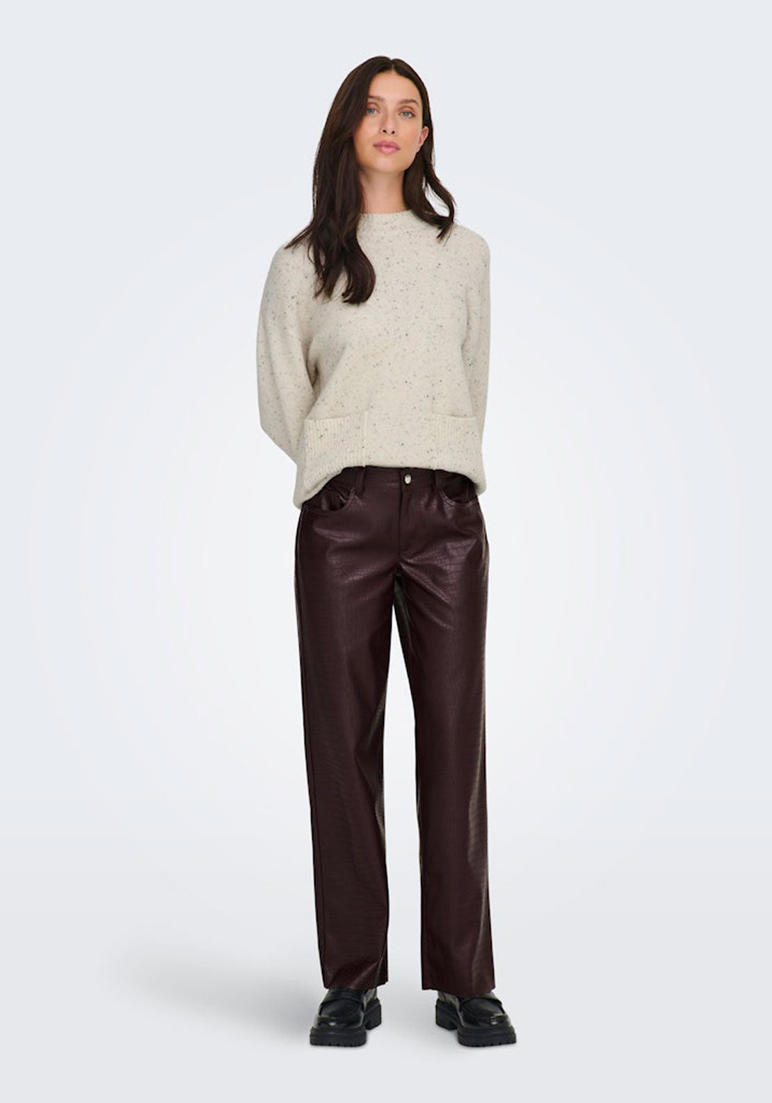 Jdy Straight Fit Trousers - Brown 5 Shaws Department Stores