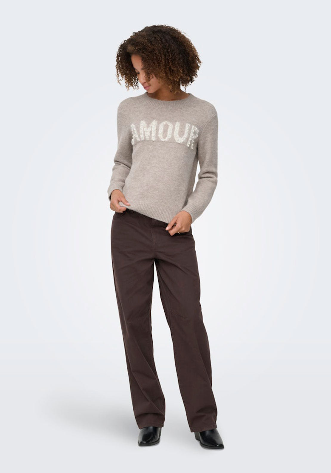 Jdy Long Sleeve Pearl Jumper - Pink 5 Shaws Department Stores