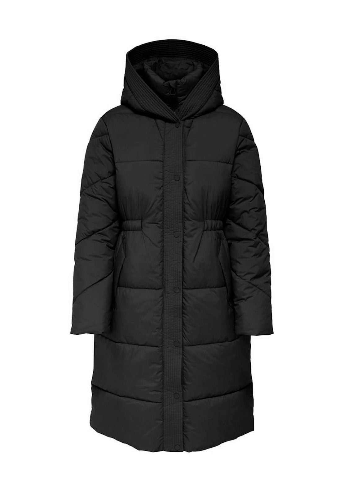 Jdy Long Puffer Coat - Black 1 Shaws Department Stores