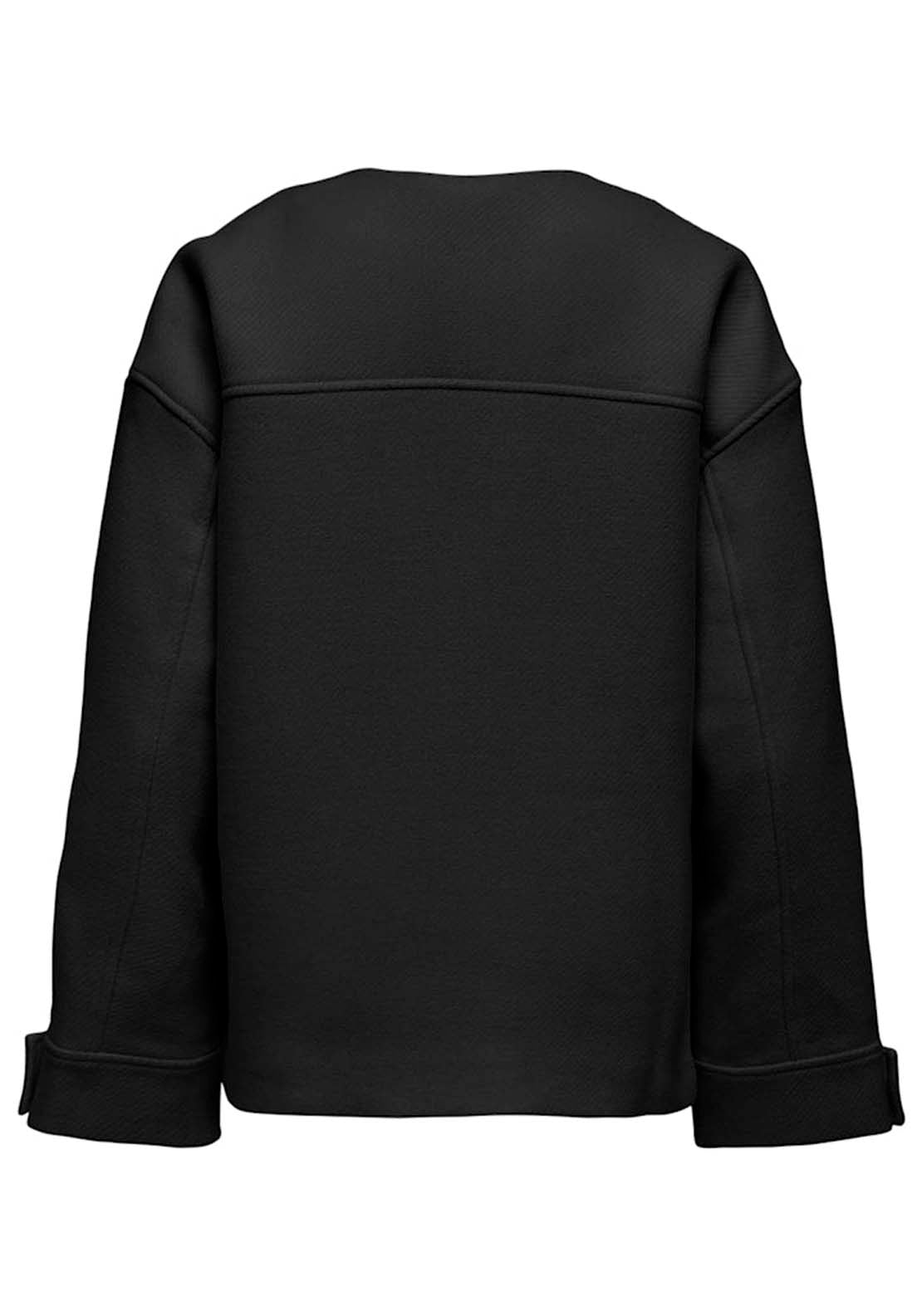 Jdy Short Buttoned Jacket - Black 2 Shaws Department Stores