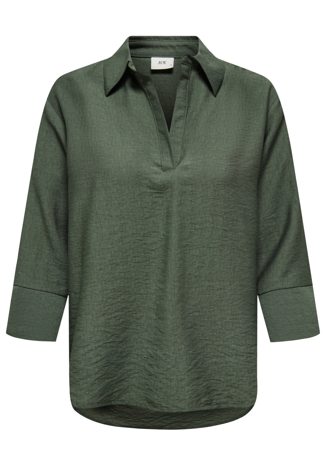 Jdy Pepper 3/4 V-Neck Collar Top Dia - Thyme 5 Shaws Department Stores