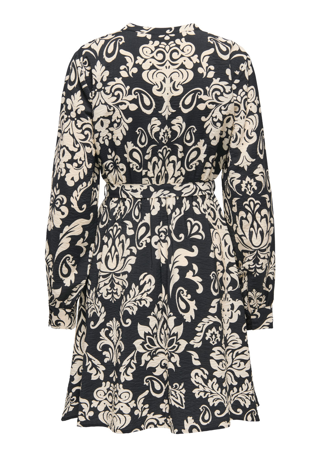 Jdy Tami Long Sleeve Belted Dress - Black/sandshell 6 Shaws Department Stores
