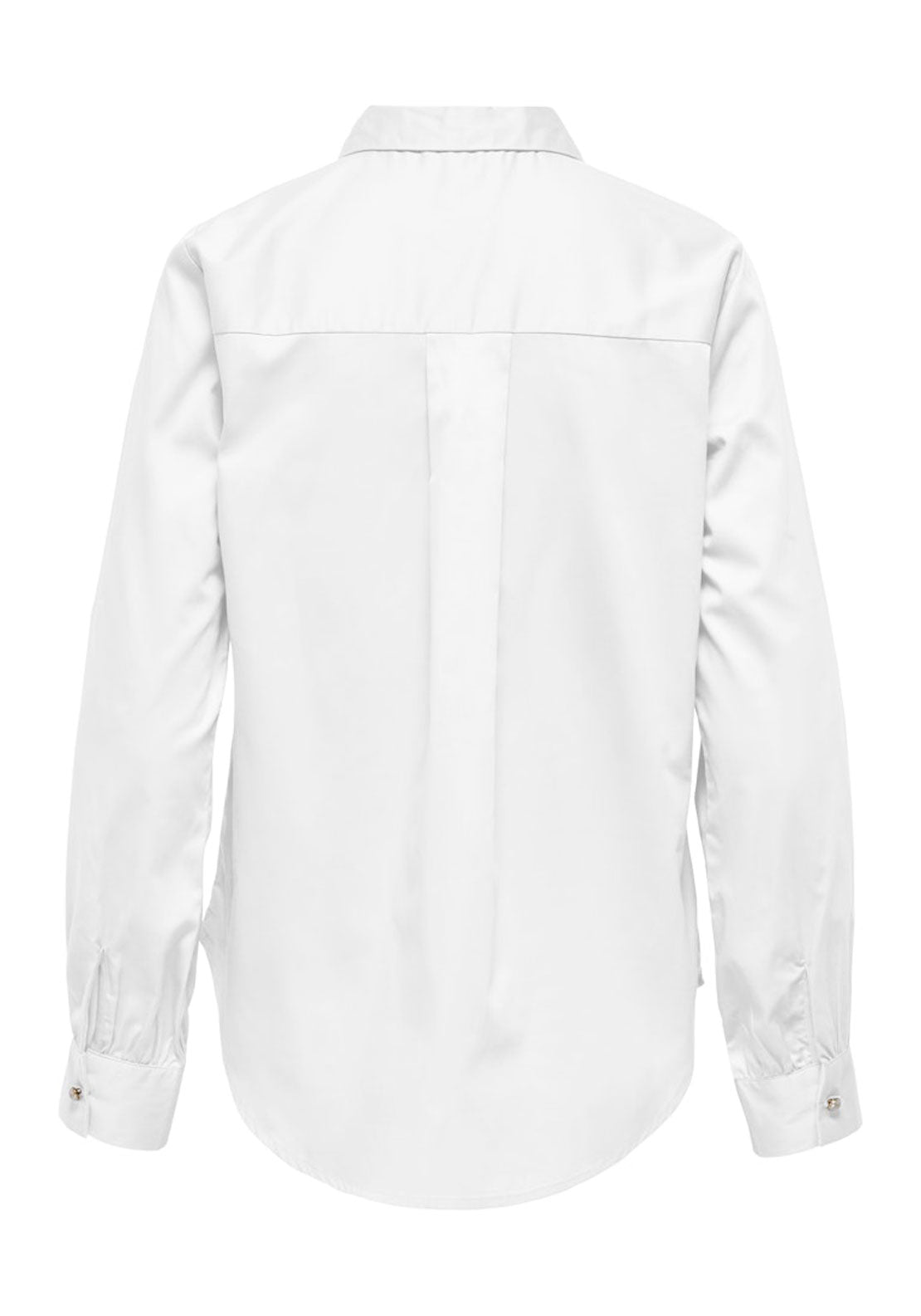 Jdy Long Sleeve Pearl Shirt - White 2 Shaws Department Stores