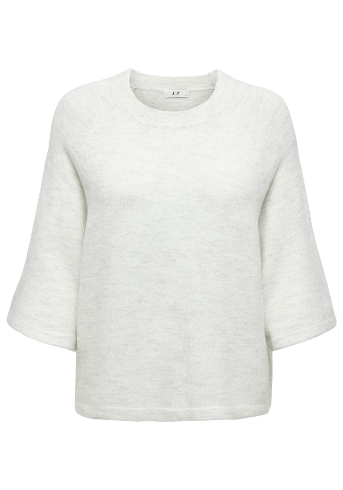 Jdy Elanora 3/4 Sleeves Knitwear - Cloud Dancer 1 Shaws Department Stores