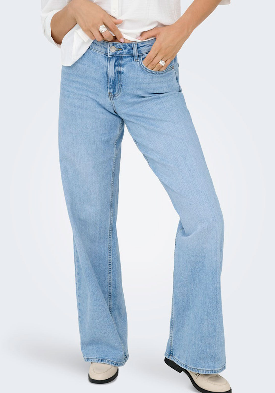 Jdy Wide Leg Jeans L32 - Blue 4 Shaws Department Stores