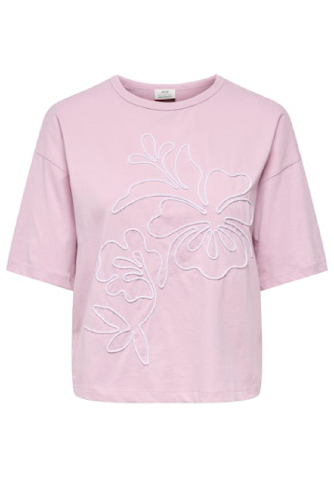 Jdy Cally Life Short Sleeve Top - Fragrant Lilac/white Flower 6 Shaws Department Stores