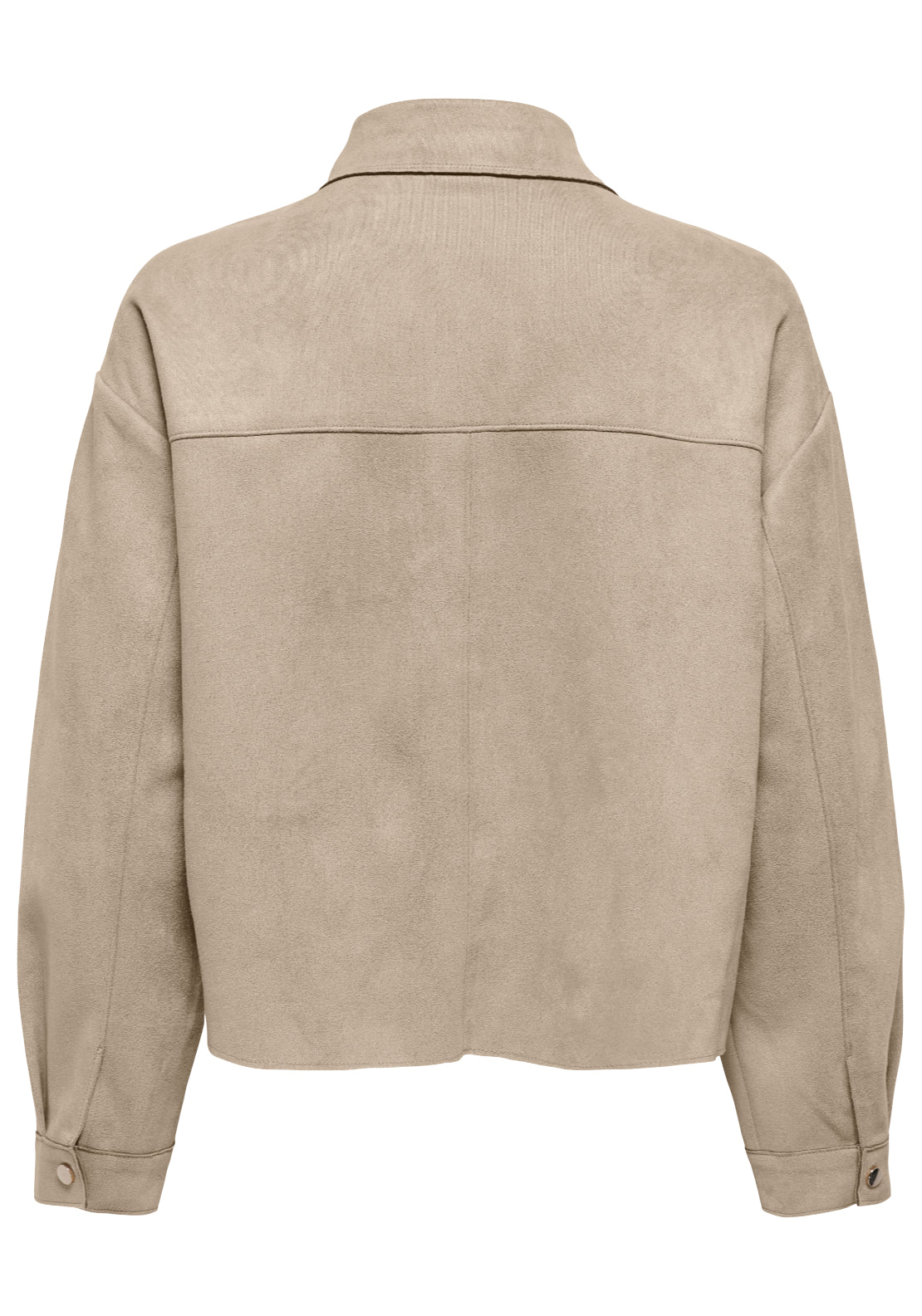 Jdy Julle Long Sleeve Faux Suede Shirt - Oxford Tan 5 Shaws Department Stores