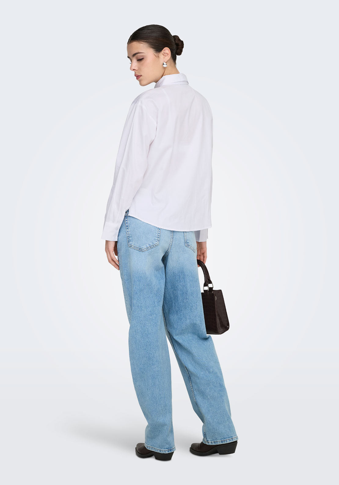 Jdy Willow Loose Long Sleeve Bow Shirt - Bright White 2 Shaws Department Stores