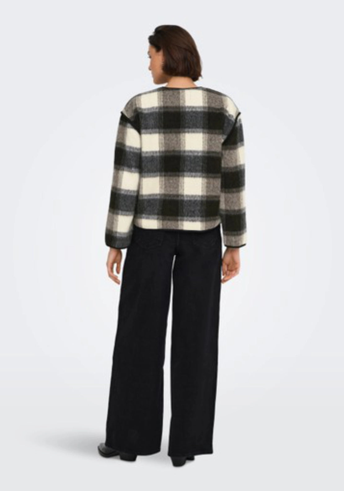 Salome Long Sleeve Brushed Jacket - White