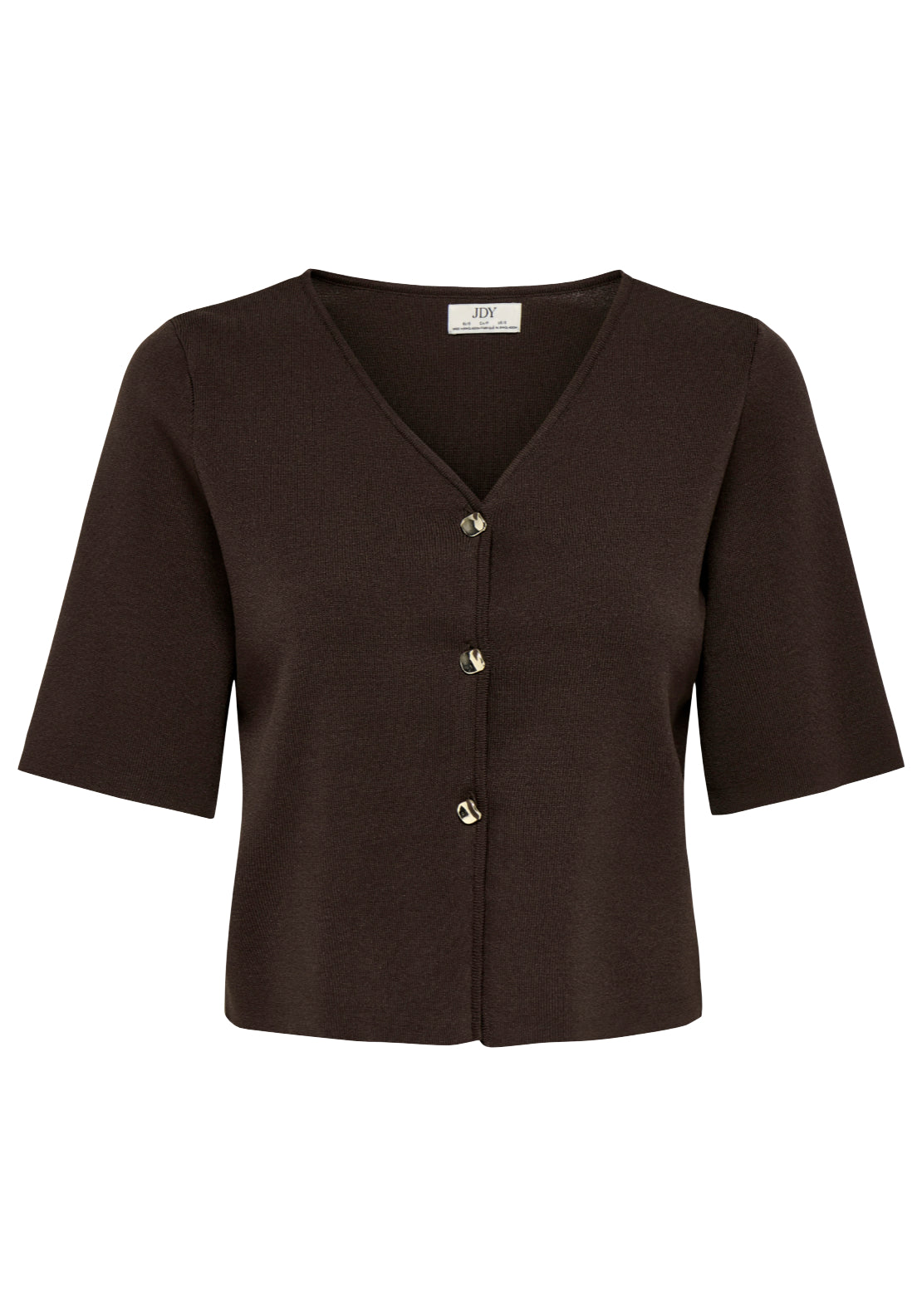 Jdy Astra V-Neck Button Cardigan - Brown 6 Shaws Department Stores