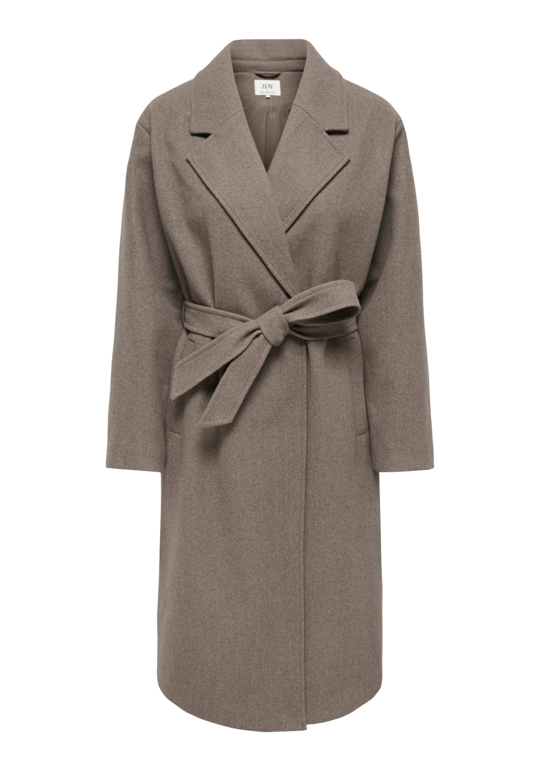 Jdy Vega Long Belt Coat - Walnut 1 Shaws Department Stores