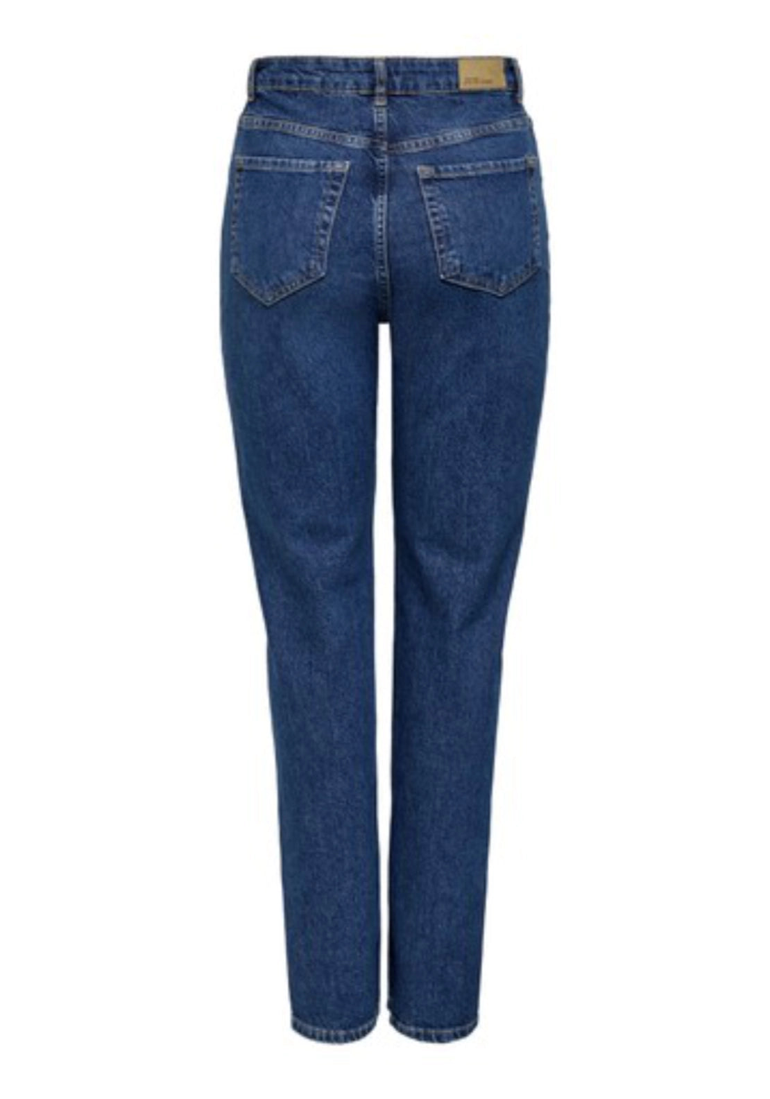 Petra High Waist Straight Jeans - Blue Denim